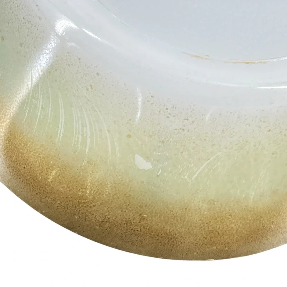 Vtg Federal Glass Mesa Moss Milk Glass Cereal Soup Bowls 5
